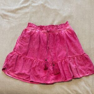Pilcro Pink Ruffled Women's Skirt Medium